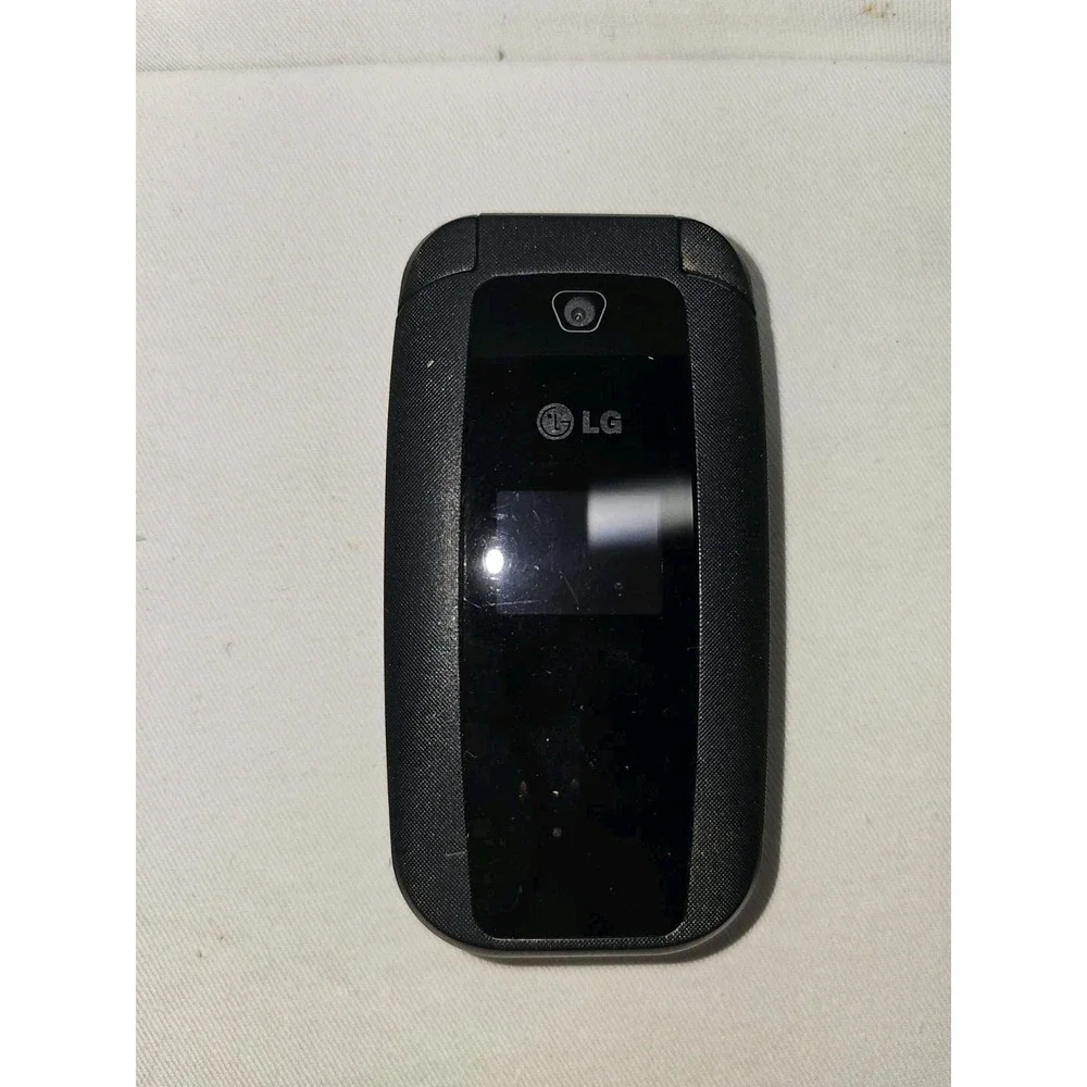 LG 441G Black Flip Phone TracFone Basic Cellular Phone Tested Powers On
